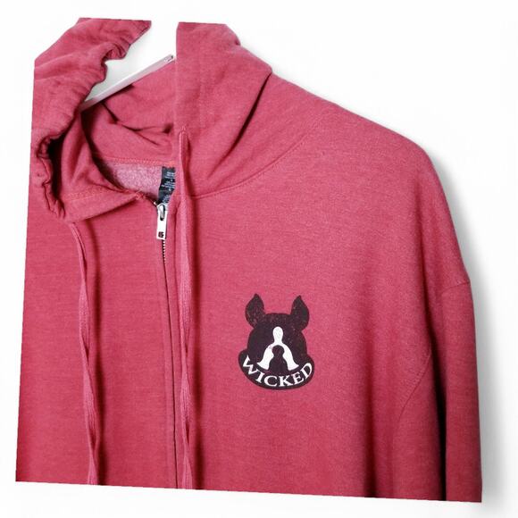 WICKED DOG Logo Full-Zip Cotton/Poly Hoodie - Large - Picture 2 of 5